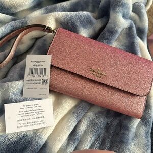 Kate Spade Glimmer Medium Flap Wristlet